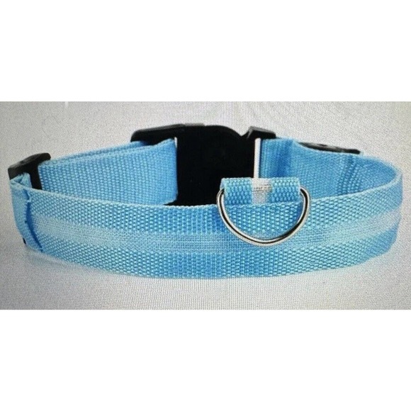 Dog LED Collar Blinking Night Flashing Light Up Glow Adjustable Pet Safety - Picture 5 of 5